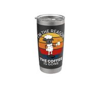 Simpatica pecora vintage Sono la ragione per cui il caffè è finito Bicchiere termico in acciaio inox doppia parete