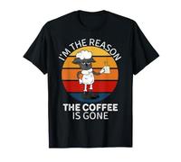 Simpatica Pecora Vintage Sono la Ragione per Cui Il caffè è finito Maglietta