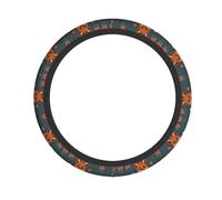 Simpatica piccola volpe stampata coprivolante elastico diametro 38,1 cm adatto per SUV e auto