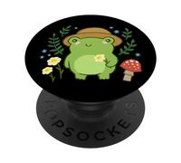 Simpatica Rana con Cappello Fungo Kawaii Estetico PopSockets PopGrip Adesivo