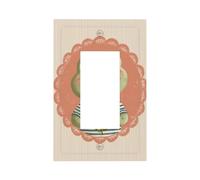 Simpatica rana sorridente che indossa camicia a righe interruttore della luce piastra da parete copertura piastra frontale singolo bilanciere 1 banda decoratore presa coperture per la casa cucina