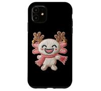 Simpatica renna Axolotl Merry Christmas Holiday Custodia per iPhone 11