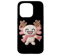 Simpatica renna Axolotl Merry Christmas Holiday Custodia per iPhone 15 Pro