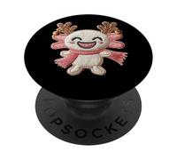 Simpatica renna Axolotl Merry Christmas Holiday PopSockets PopGrip Adesivo