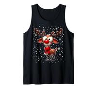 Simpatica Renna Rudolph dal Naso Rosso per Natale per Bambini Canotta