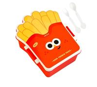 Simpatica Scatola Per Il Pranzo Con Motivo Patatine Fritte, Resistente Alle Perdite, Contenitore Per Il Pranzo Scolastico, Scatola Per Pasti Portatile, Facile Da Pulire, Per Ufficio, Lavoro, Viaggi