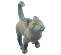 Simpatica scultura gatto retrò con bellissimo dettaglio farfalla dentro o fuori
