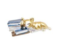 Simpatica spilla a forma di gatto addormentato, adorabile spilla a forma di animale per zaino, decorazione in tessuto, struttura in lega, retro gatto assonnato, Misura unica