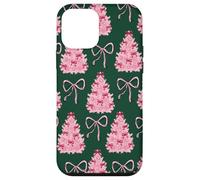 Simpatica stampa con albero di Natale rosa e verde Custodia per iPhone 12 mini