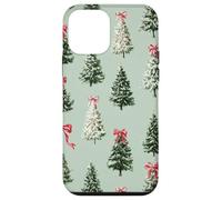 Simpatica stampa con albero di Natale rosso e verde Custodia per iPhone 12 mini