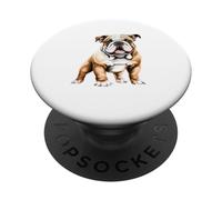 Simpatica stampa grafica con bulldog PopSockets PopGrip Adesivo