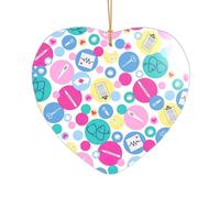 Simpatica stampa infermiera personalizzata regali di nozze, Mr & Mrs Natale ornamento acrilico per sposi e coppie