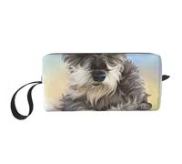 Simpatica stampa Mini Schnauzer, Borsa per il trucco Borsa per cosmetici Borsa da toilette da viaggio portatile Borsa per trucco Organizer