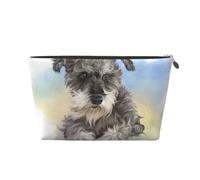Simpatica stampa Mini Schnauzer, Borsa per il trucco Borsa per cosmetici Borsa da toilette da viaggio portatile Borsa da toilette