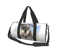 Simpatica stampa Mini Schnauzer, Borsone da viaggio di grande capacità Borsa rotonda Borsa da viaggio sportiva Borsa da viaggio Borsa da fitness