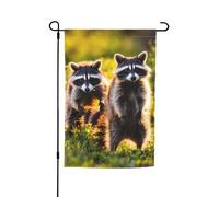 Simpatica stampa procione 30,5 x 45,7 cm portico tutte le stagioni bandiere all'aperto decorazione cortile bandiera patio decorazione cortile