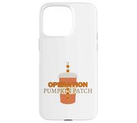 Simpatica tazza arancione con toppa a forma di zucca con paglia di zucca Custodia per iPhone 15 Pro Max