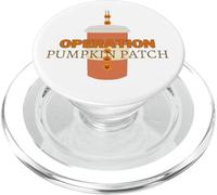 Simpatica tazza arancione con toppa a forma di zucca con paglia di zucca PopSockets PopGrip per MagSafe
