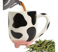 Simpatica tazza da caffè, tazza da latte stampata con , 430 ml, realizzata a mano, in ceramica resistente alle alte temperature, con bocca larga, per tè e latte