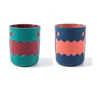 Simpatica Tazza Per Collutorio Monster, Portaspazzolino, Tazza Per Spazzolino da Denti, Plastica 450 Ml(Verde)