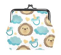Simpatica testa di leone con motivo a nuvola per pannolini-01 Portamonete Portamonete Portamonete Portamonete Regali per donna Bambini Portachiavi