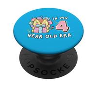 Simpatica tigre nella mia era di 4 anni, divertente animale per il quarto compleanno PopSockets PopGrip Adesivo