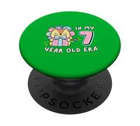 Simpatica tigre nella mia era di 7 anni, divertente animale per il 7° compleanno PopSockets PopGrip Adesivo