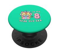 Simpatica tigre nella mia era di 8 anni, divertente animale per l'ottavo compleanno PopSockets PopGrip Adesivo