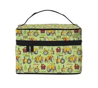 Simpatica trousse da trucco con trattore, graziose borse per cosmetici da donna, borsa da toilette, grande borsa organizer da viaggio per il trucco
