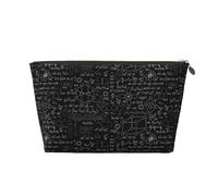 Simpatica trousse per trucchi con formule chimiche, trousse da viaggio per articoli da toeletta da donna, borsa per il trucco in pelle, borsa per il trucco carina, Oro, Taglia unica