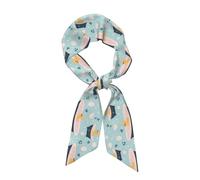 Simpatica vasca da bagno con paperella 4 Sciarpa in raso alla moda da donna, sciarpa lunga e stretta setosa per capelli, cravatta, fascia per capelli, manico della borsa, accessorio per borsetta