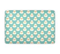 Simpatiche anatre bianche blu, extra large, riutilizzabili, morbide e assorbenti, tappetino antiscivolo per bambini, 132,1 cm di lunghezza x 86,4 cm di larghezza