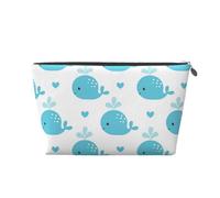 Simpatiche balene blu, Borsa da toilette Borsa per trucco Borsa per cosmetici Borsa da toilette da viaggio portatile