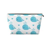 Simpatiche balene blu, Borsa per il trucco Borsa per cosmetici Borsa da toilette da viaggio portatile Borsa da toilette