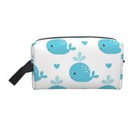 Simpatiche balene blu, Borsa per il trucco Borsa per cosmetici Borsa da viaggio portatile da viaggio Borsa per trucco Organizer