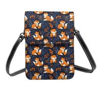 Simpatiche borse a tracolla con stampa di volpi piccole per le donne, piccole borse in pelle per telefono cellulare borsa a tracolla