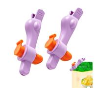 Simpatiche clip per patatine fritte, 2 pezzi, riutilizzabili, strumenti per | Clip per snack a bocca d'anatra per borse per casa, dispensa, liquidi, farina, snack, organizzazione di stoccaggio