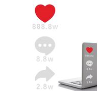 Simpatiche decalcomanie per auto - 25x25 cm adesivi divertenti e positivi per social media resistenti ai raggi UV, materiale durevole e resistente alle intemperie, facile da applicare e rimovibile | D