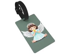 Simpatiche etichette per bagagli a forma di piccolo angelo. Durevole ed elegante, questo accessorio da viaggio unisex rende facile identificare il tuo bagaglio.