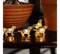 Simpatiche luci decorative a forma di labrador, regalo per donne, 20 LED, 2,4 m, spina USB o funzionamento a batteria, per camera da letto, compleanno, Natale, Ringraziamento