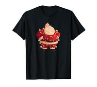 Simpatiche luci Natalizie con Costume da Babbo Natale Maglietta