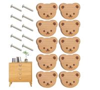 Simpatiche Manopole Per Comò, Manopole Per Cassetti Per Bambini | Manopole Per Cassetti A Di Orso Con Maniglia In Legno Per Comò - 10 Pezzi Pomelli Decorativi Per Armadietti Con Animali, Pomelli