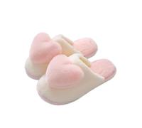 Simpatiche pantofole pelose a forma di cuore 3D, calde scarpe pelose | Calzature for la casa antiscivolo for interni alla moda, morbide e morbide, in pelliccia sintetica, alla moda