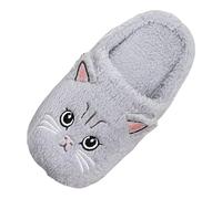 Simpatiche pantofole per gatti da donna in inverno, per cani di tasso e donne, per uomini e donne, in memory foam, per animali, Grigio 3, 44