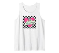 Simpatiche Stampe a Forma di Cuore Rosa con Scritta «Happy Mothers Day My Dog Mum» Canotta