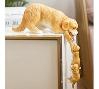 Simpatiche statuette di cane in resina, statuette madre-figlio per casa, ufficio e giardino, regalo unico per gli amanti degli animali domestici e perfetto ornamento per l'inaugurazione della casa