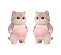 Simpatici adesivi 3D a forma di ventre, in silicone, simpatici giocattoli morbidi e divertenti, adesivi a forma di animali dei cartoni animati, per notebook, telefono, libri di testo, astucci, tablet