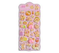 Simpatici adesivi 3D - Adesivi 3D | Adesivo in rilievo Capybara Butt Design | per ragazzi e ragazze Scrapbook Ricompense Classroom Calza Stuffers, Adesivo Kawaii per laptop Bottiglie