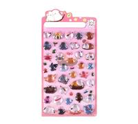 Simpatici adesivi 3D - Cat Bird Rabbit Scrapbooking Embellishments, Gatti Animali Adesivi, per giornali, diari, artigianato, bottiglia d'acqua, agenda, taccuino, diario, computer portatile,