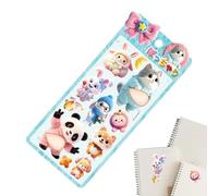 Simpatici Adesivi Con Animali - Mini Decalcomanie Per Cartoni Animati 3D, Set Di Design Per Pancia Piccola | Vibrante Pacchetto Di Raccolta Di Illustrazioni Di Animali Kawaii, Pacchetto Di Compilazion